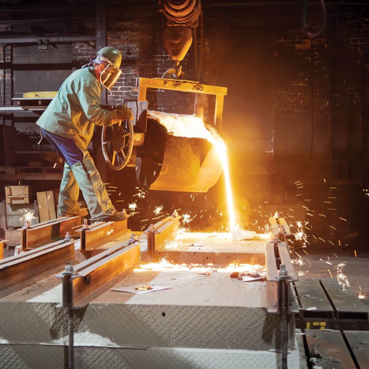 worker working on the plate